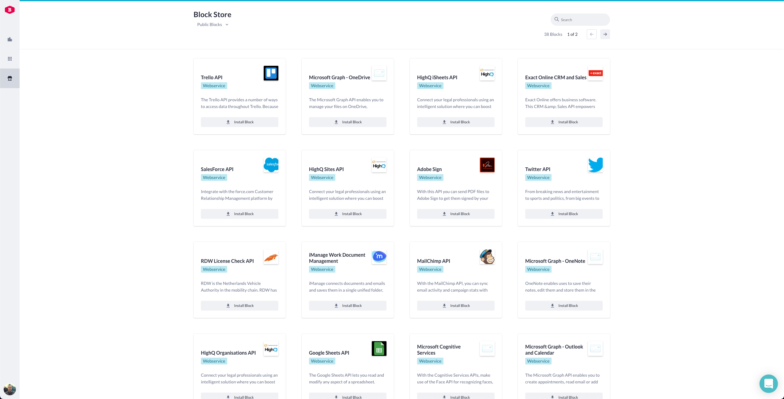 screenshot of Betty Blocks